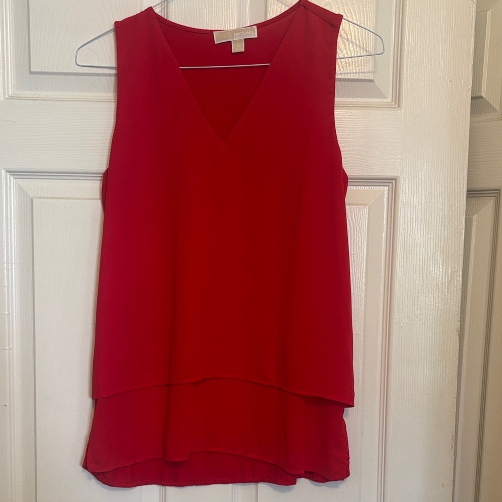 Michael Kors Red Sleeveless Top